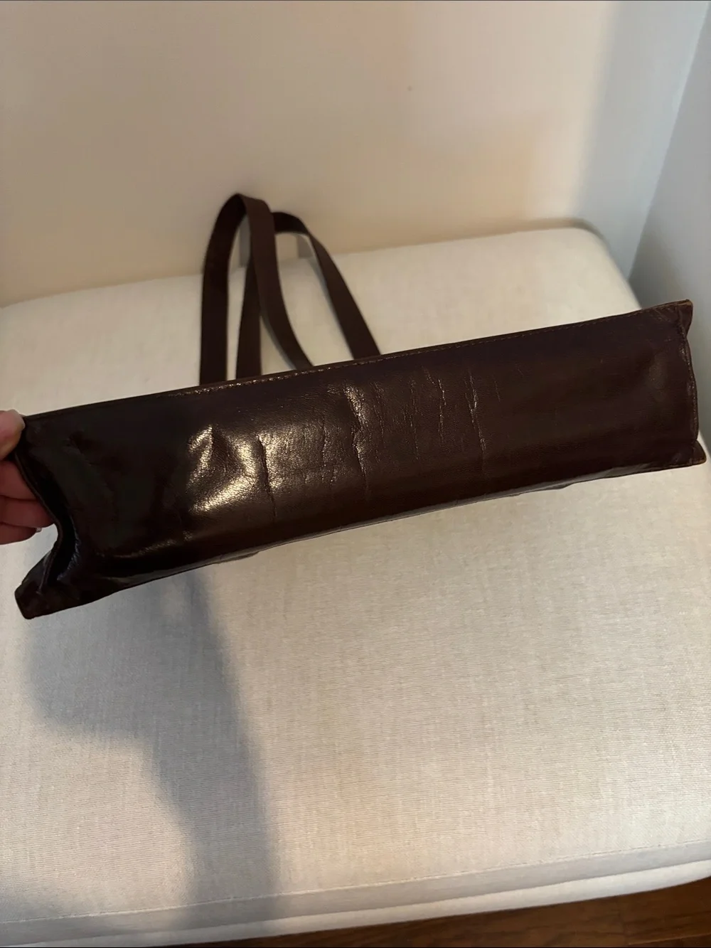 Prada Brown Leather Shoulder Tote